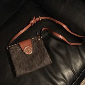 Michael Kors monogram Fulton cross body purse