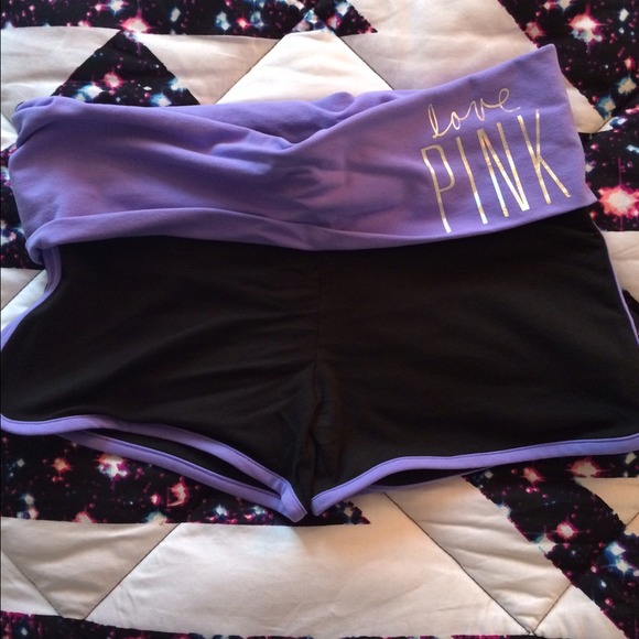 Purple VS yoga shorts