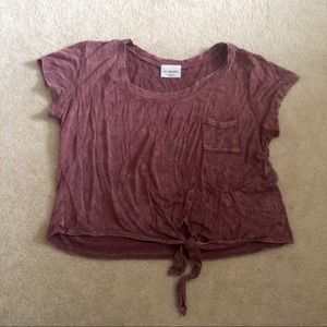 Maroon flowy crop top!