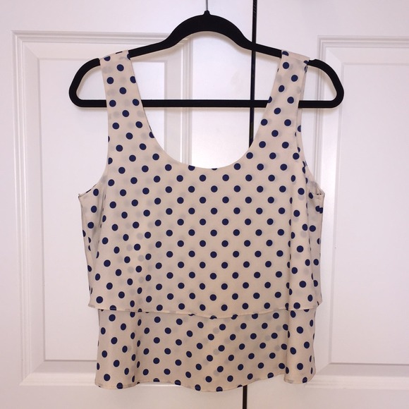 Forever 21 Cream & Navy Top, Size M, Never Worn
