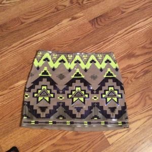 Express Aztec print skirt