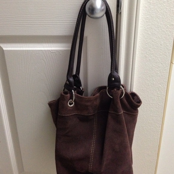 Cute brown suede purse from Tignanello