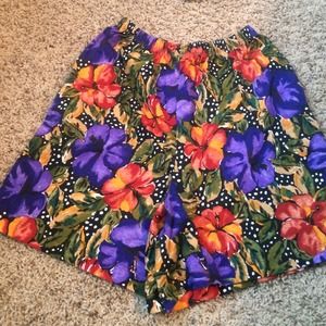 Floral thrifted shorts