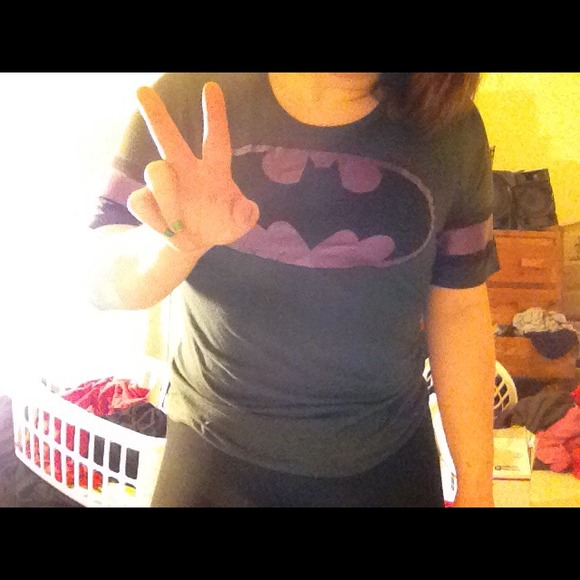 Purple and Dark Gray Batman Shirt