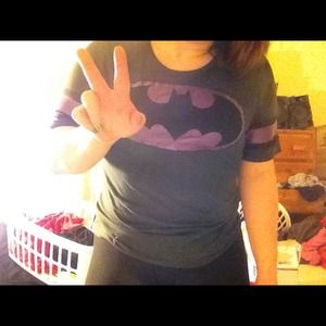Purple and Dark Gray Batman Shirt