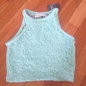 A&F XS NWT mint green crop top