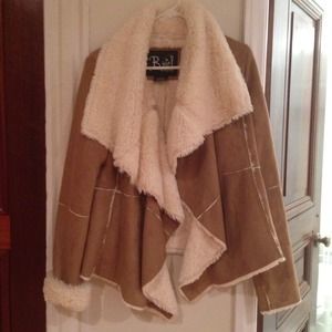 Faux suede and shearling jacket