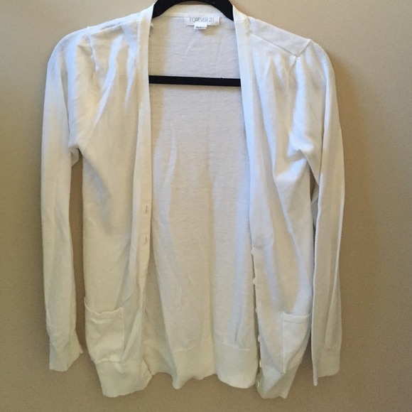 White button up cardigan