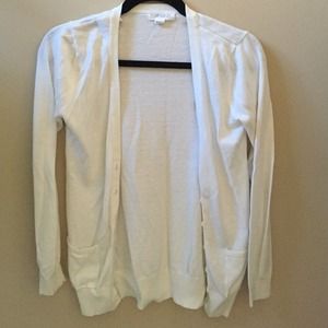 White button up cardigan
