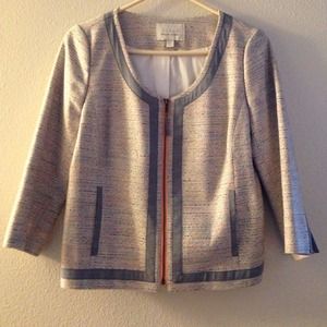 Hinge tweed zip lightweight jacket/blazer