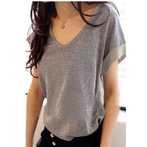 Silver metallic top