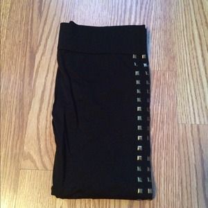 Studded black leggings