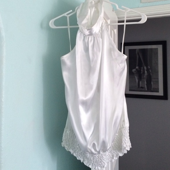 White Satin Top