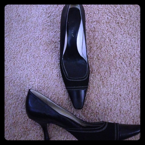 Cute black and cream kitten heel