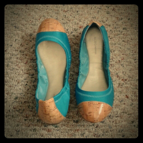 Turquoise and cork flats