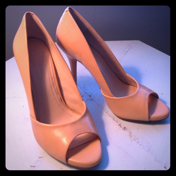 BCBGeneration Nude Leather Heels