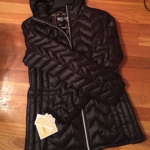 Michael Kors package down jacket with leopard