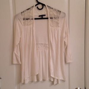 White lace cardigan