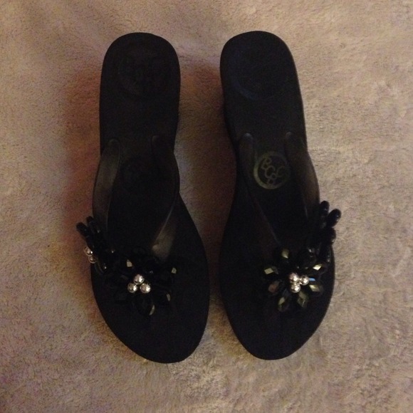 Wedge flip flops