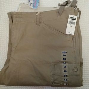 Old Navy khaki tan pants size 18 NWT