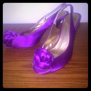 Kate Spade Purple Satin Heels