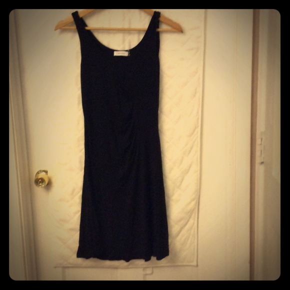 Knit summer black dress