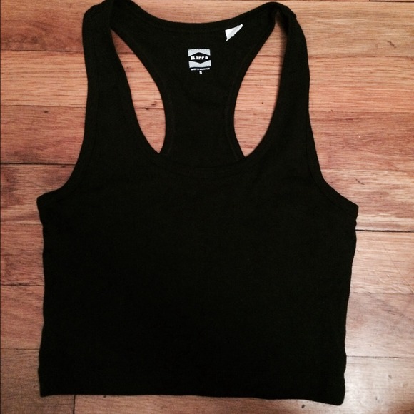 Black Racerback Crop Top