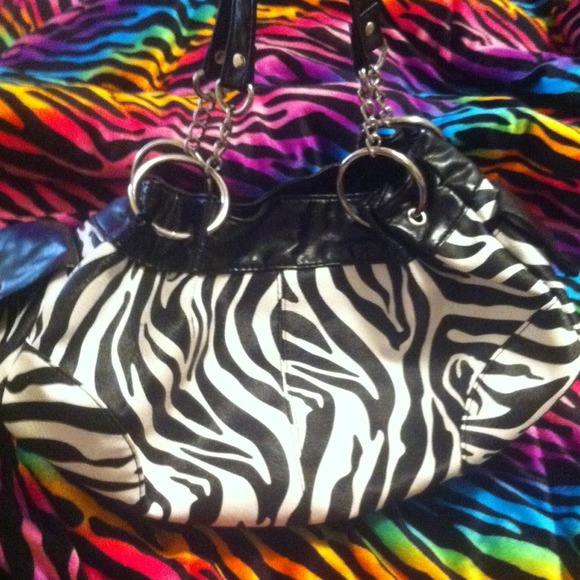 Zebra print purse