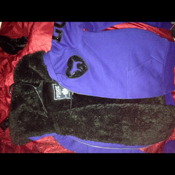 Faux fur Victoria's Secret pink jacket