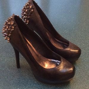 Wild Pair black heels with studs