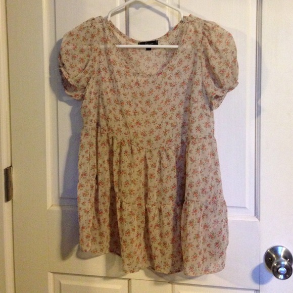 Small floral sheer top
