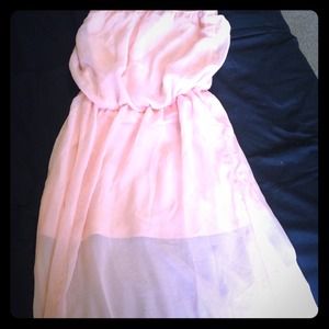 Long pale pink dress