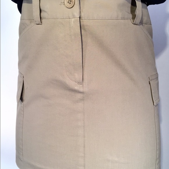 Theory Tan Mini Skirt with Pockets