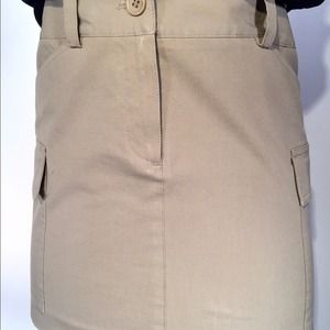 Theory Tan Mini Skirt with Pockets