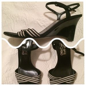 Black with strips of white