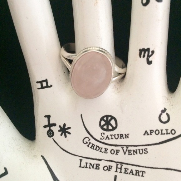Rose Quartz Sterling Silver Ring