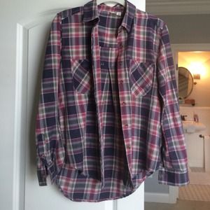 maroon, navy, green, and cream flannel