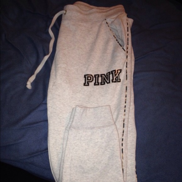 Grey, cheetah sweats.