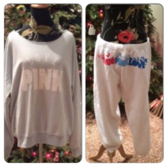 🎀💕NWOT VS PINK SLOUCHY OFF THE SHOULDER CREW💕🎀