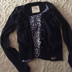 Navy blue Hollister Cardigan