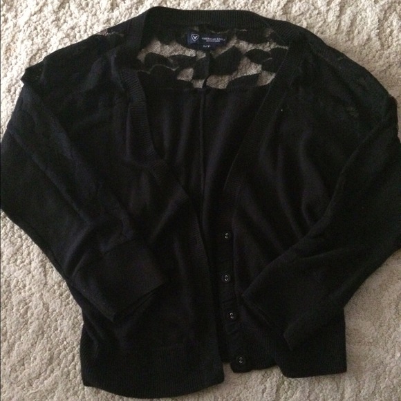 Black American Eagle Cardigan