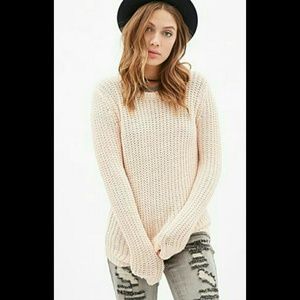 Forever21 soft pink knit sweater