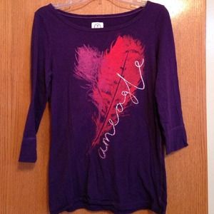 3/4 Sleeve American Eagle Top