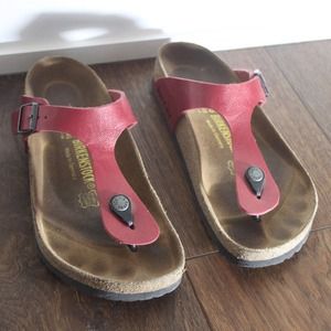 Red Birkenstocks