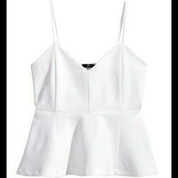 White peplum top