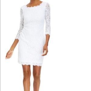 🎉🎉HOST PICK🎉🎉White lace Adrianna Papell dress