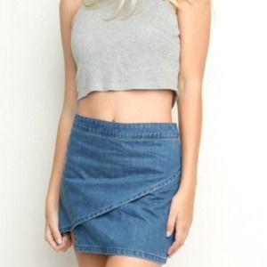 Brandy Melville Dark Blue Denim Skirt