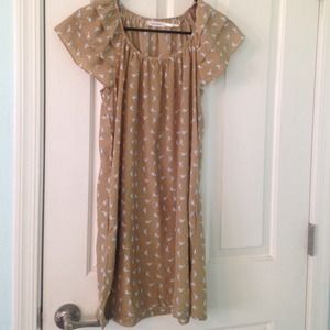 Adorable Dress With Dove Pattern