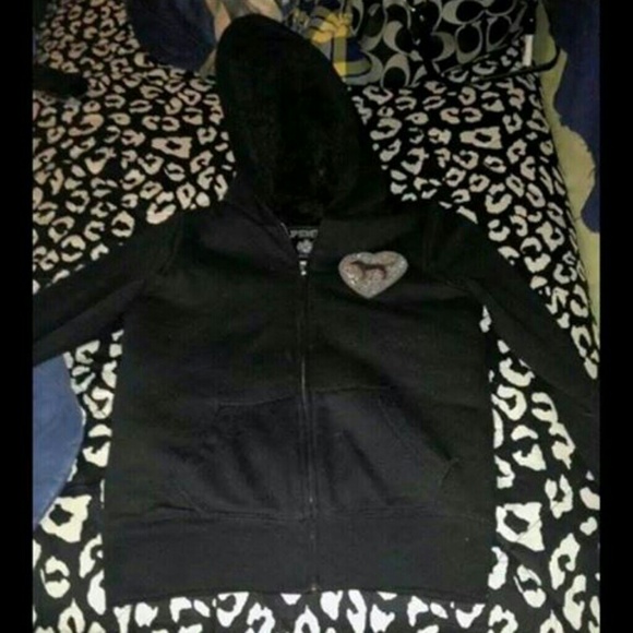 Bling Fur lined hoodie