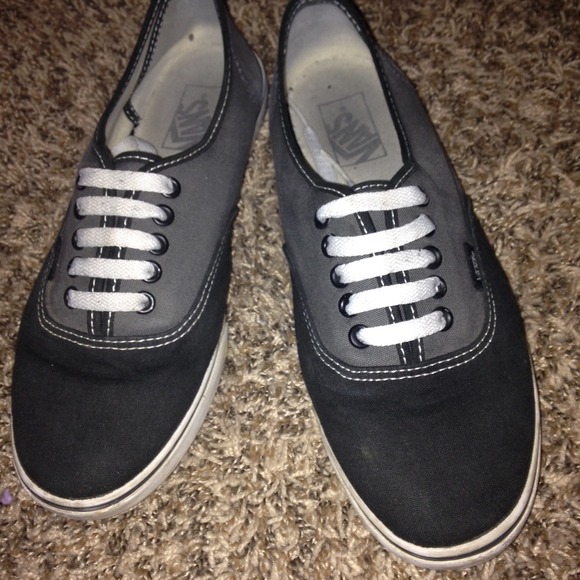 Gray and Black Vans - Picture 1 of 2